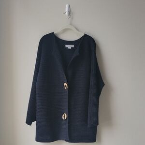 Modern Soul Vintage Lagenlook Black Buttoned Women Size Large‎ Cardigan Sweater